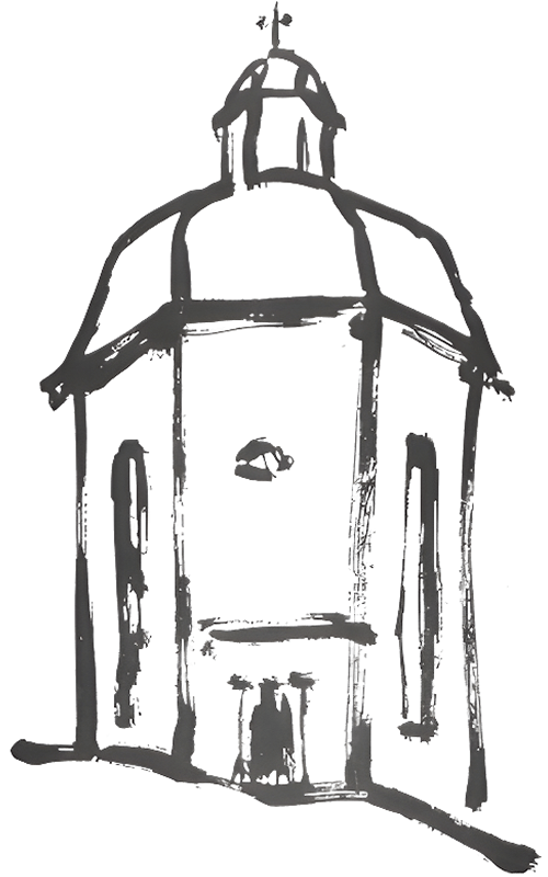 Wegekreuz B 239 Zeichnung von der Weinbergkapelle